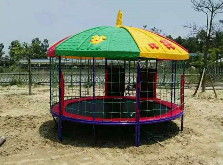 彩色圆形蹦床碰碰床Trampoline防滑安全儿童游乐场器材详情5