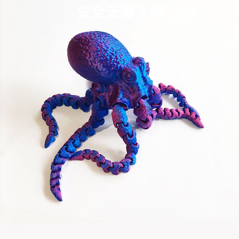 3d печать косяка осьминога осьминога, который позволяет передвигать артефактуры ночного света pic 2