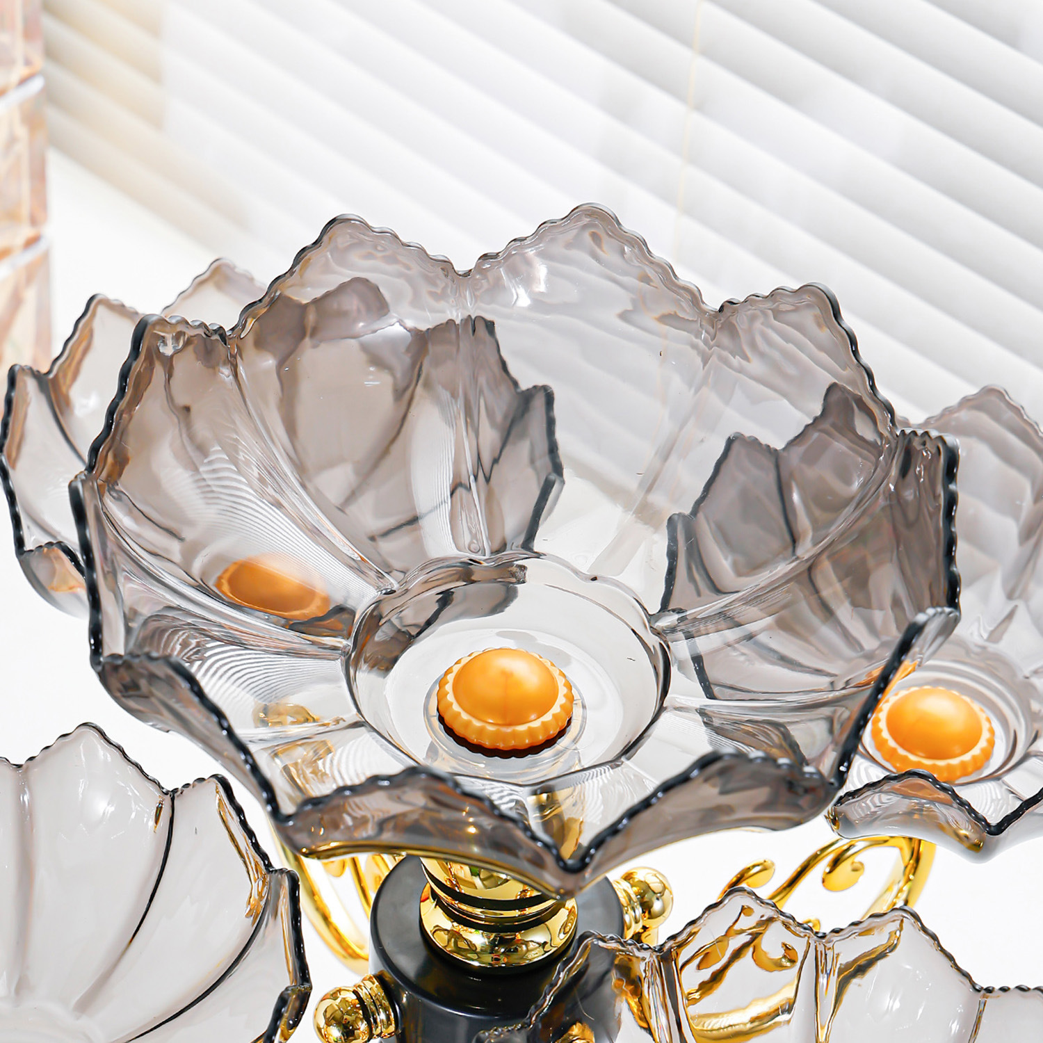 高颜值欧式网红水果盘家用客厅茶几现代创意多层轻奢风零食糖果盘详情5