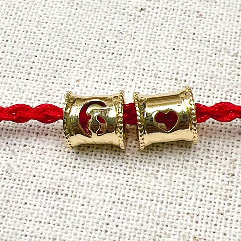 Copper-plated real gold, small waist, digital heart, beaded and decorated, bucket beads, tube beads, DIY bracelet, necklace, beaded arrangement and beaded transportation pic 12