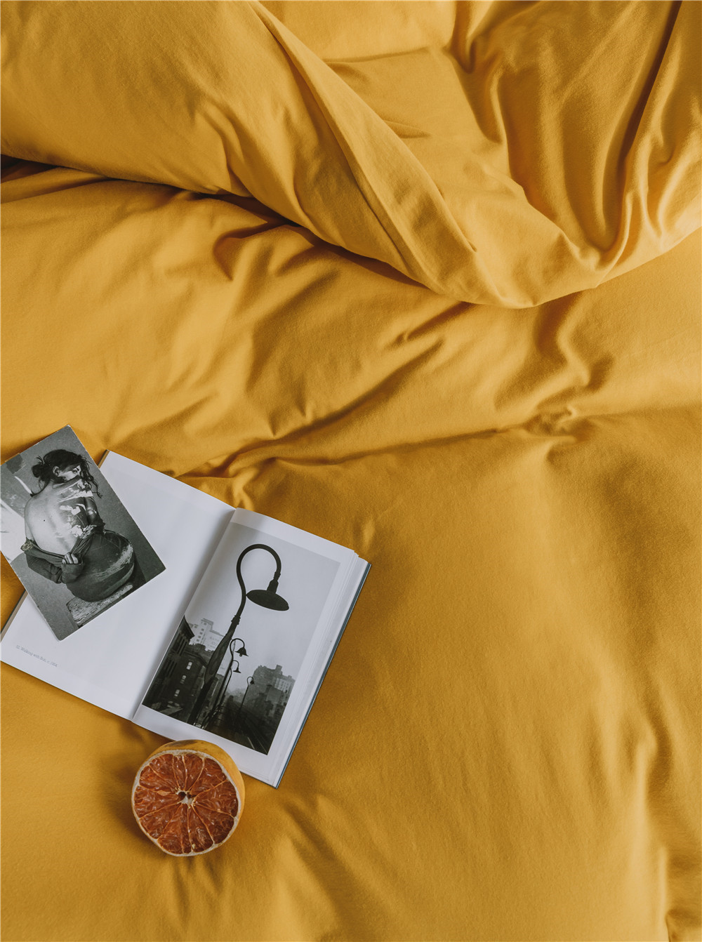 ins Japanese-style solid color all-cotton knitted cotton four-piece set, skin-friendly nude sleeping plain double-layer Indian cotton bed sheet pic 16