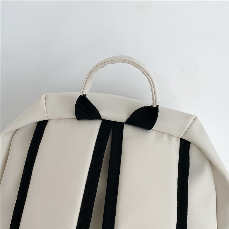 中大学生书包女潮流褶皱双肩包男批发 学院风情侣休闲耐用双肩包详情15