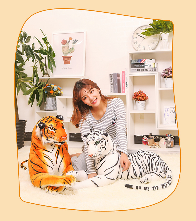 厂家批发老虎毛绒玩具东北虎玩偶梅花鹿安抚抱枕布娃娃跨境出口详情23