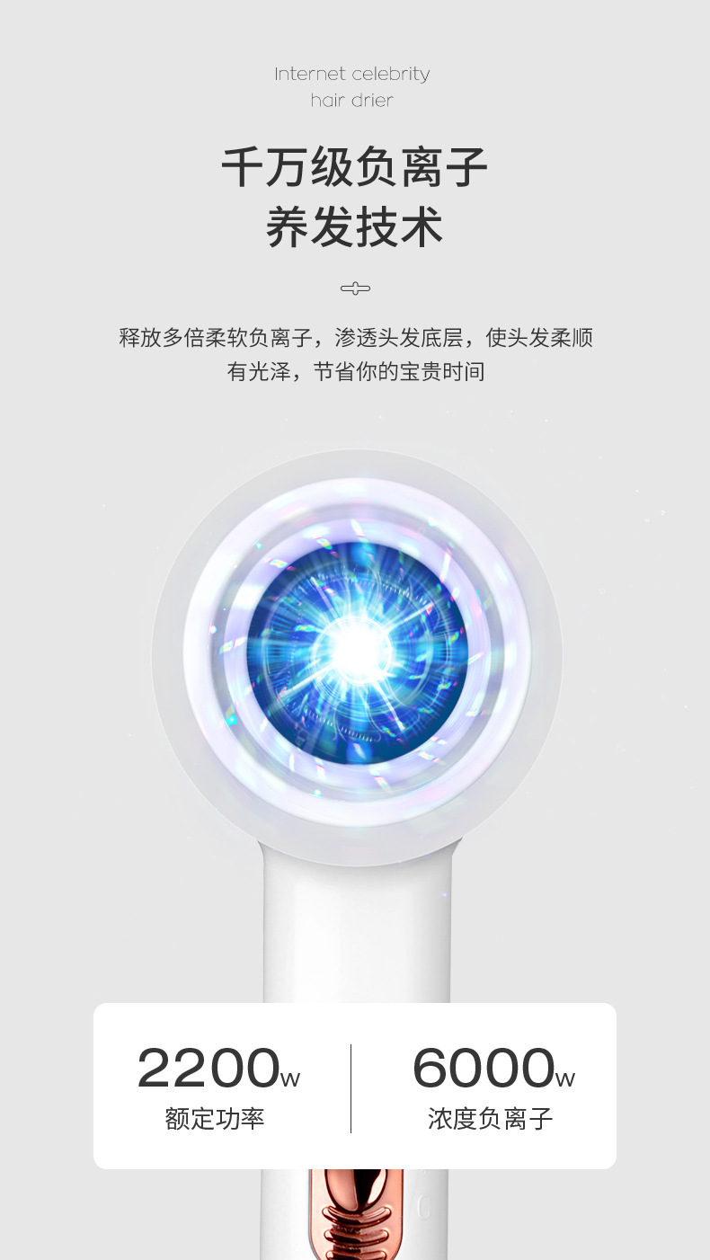 依然美网红简约家用锤子吹风机恒温冷热静音宿舍发廊吹风厂家直销详情6