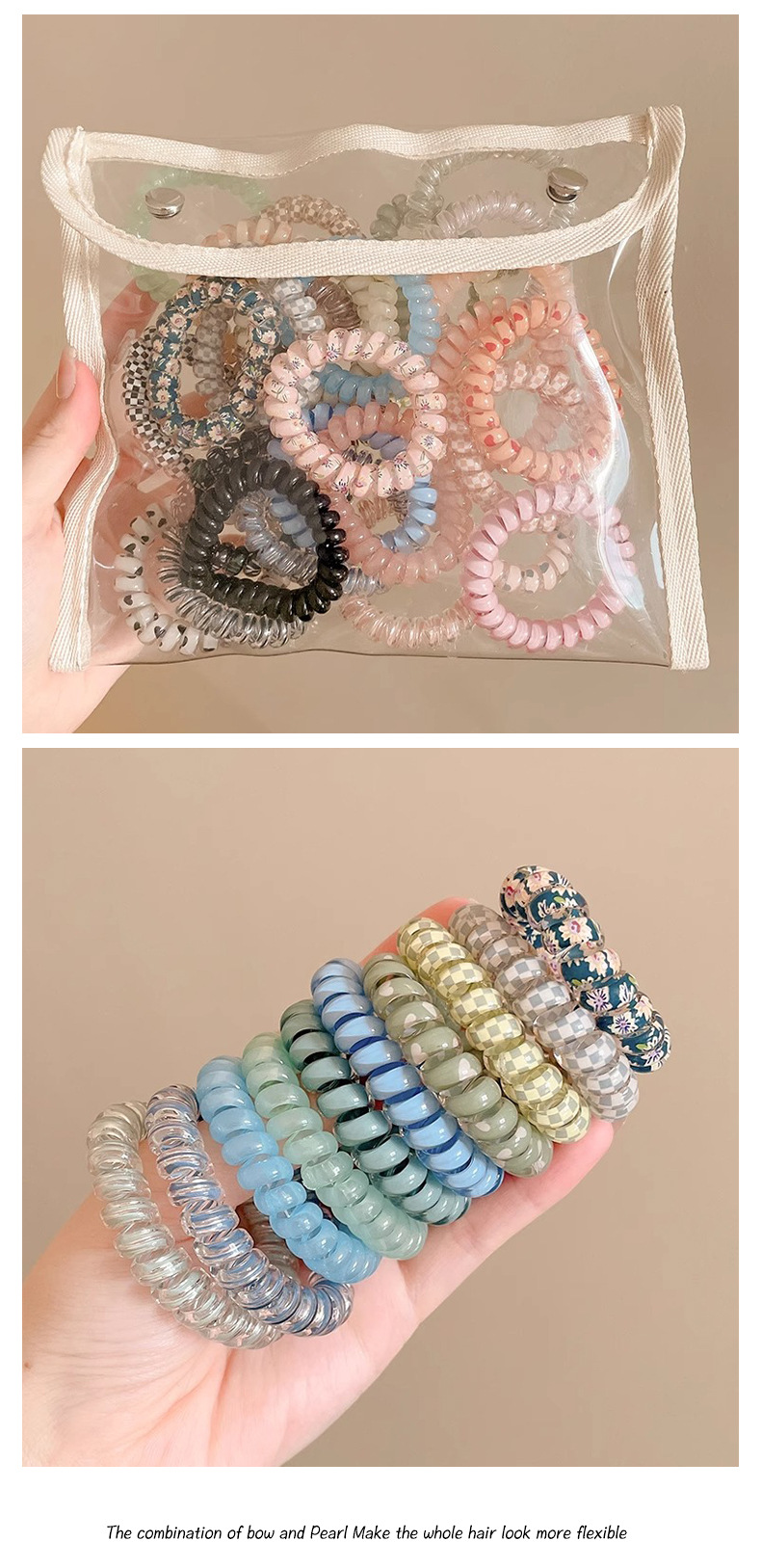 高级感电话线发圈女生扎发发绳高弹力耐用橡皮筋2025新款头绳发饰详情15