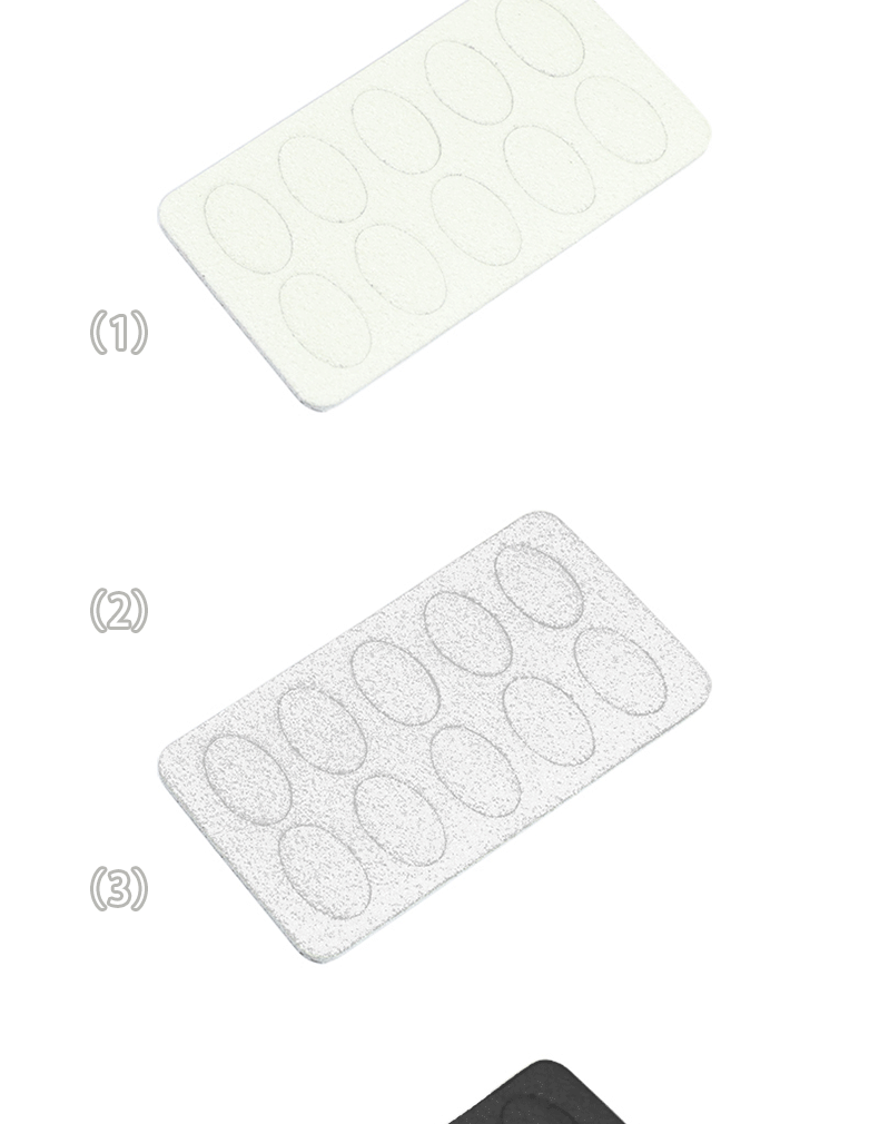 美甲贴片黑砂一次性斜面钢推背胶指甲锉片可替换砂条小椭圆灰砂详情6