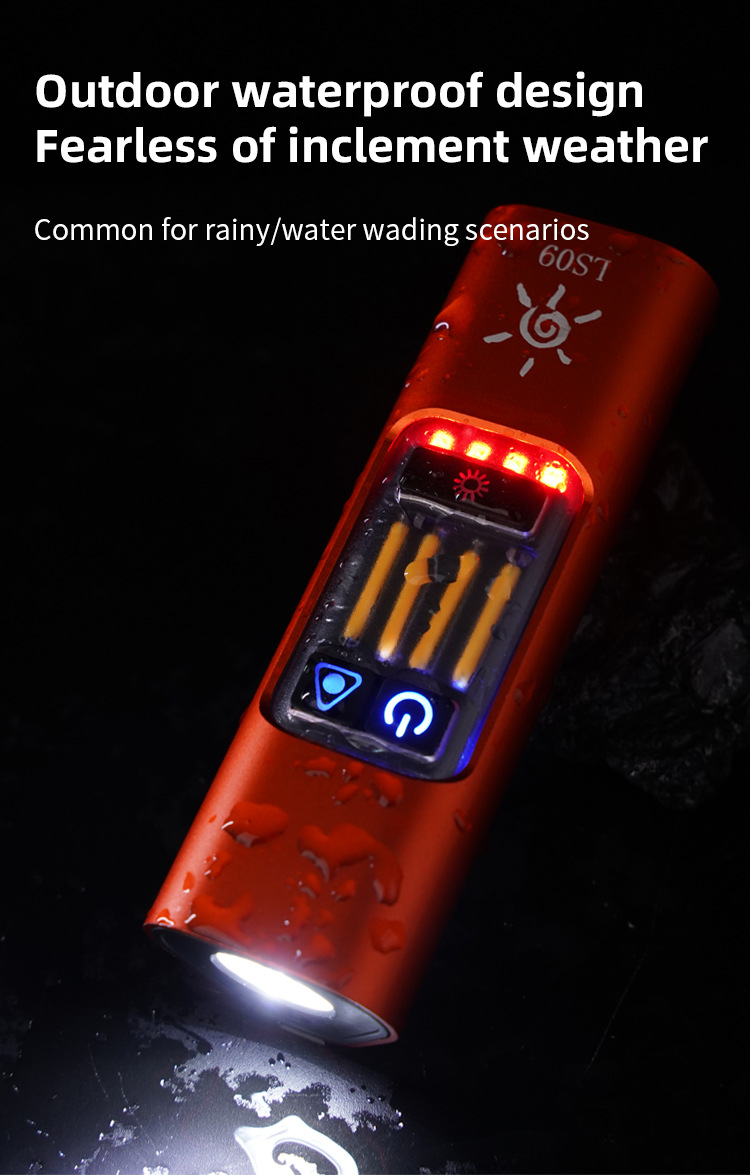2026 New EDC Mini Multi-source Flashlight with Magnetic Laser Red Light Warning Tool Lamp TYPE-C Charge pic 26