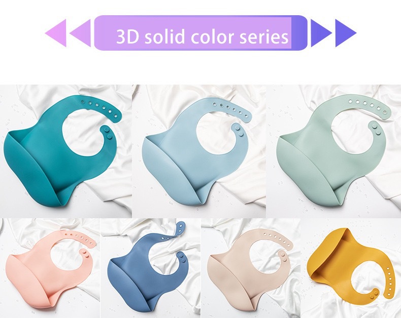 婴童 硅胶围兜小熊围嘴男女宝宝吃饭兜儿童口水兜防水防脏神器详情24