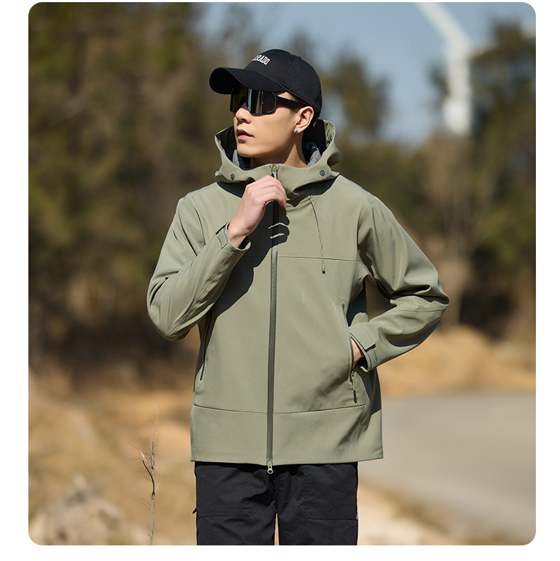 鸟家高端户外软壳冲锋衣男情侣款钓鱼防水外套山系徒步登山服团购详情18