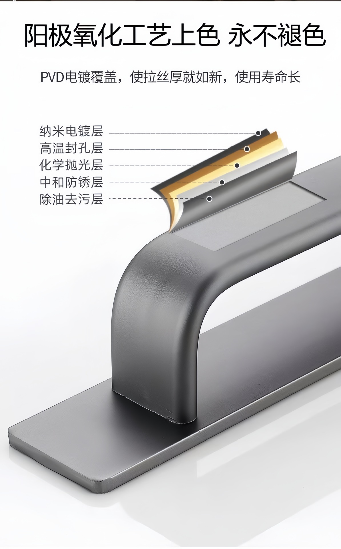 免打孔门窗拉手自粘现代简约房门玻璃门铝合金门浴室门推拉门拉手详情8