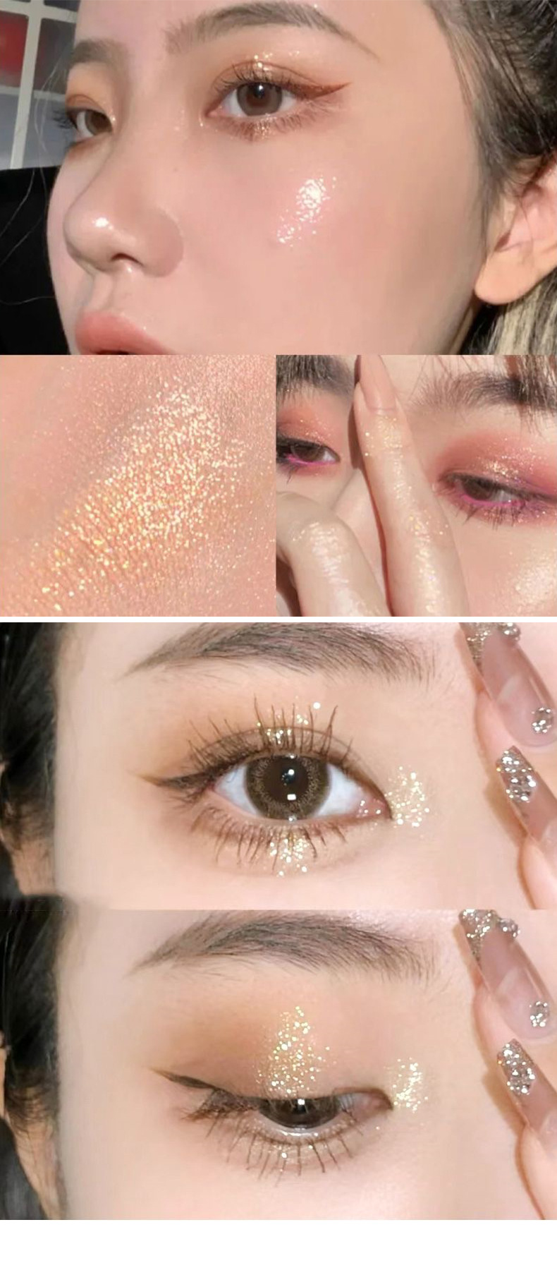 JONBOS Light-sensitive Three-dimensional High-Gloss Powder Facial Brightening Fine Flash Chameleon Soft and Glutinous Mashed Potatoes High-gloss Cream pic 13