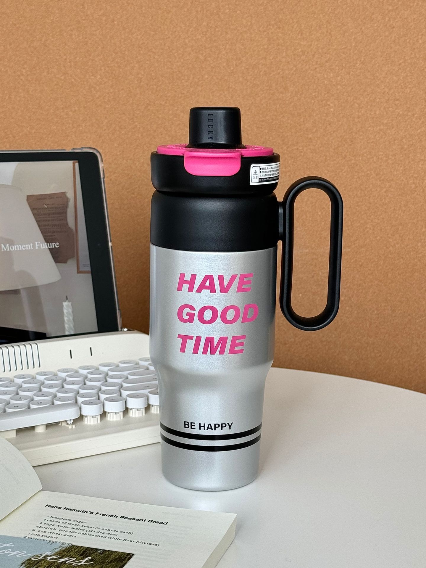 新款花语双饮保温杯女大容量冰霸杯学生高颜值茶漏不锈钢水杯子详情19