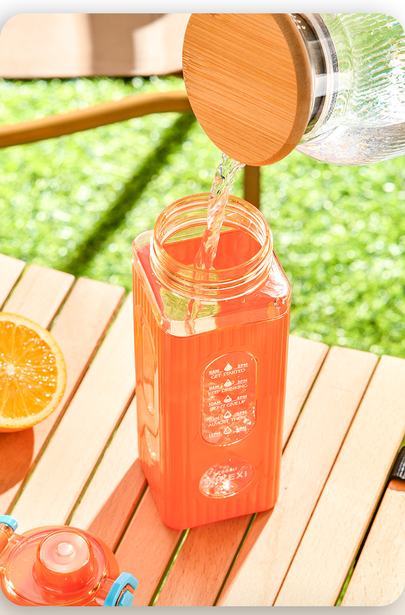 Temu亚马逊水壶弹盖手提方形水杯男户外运动直饮塑料杯学生太空杯详情8