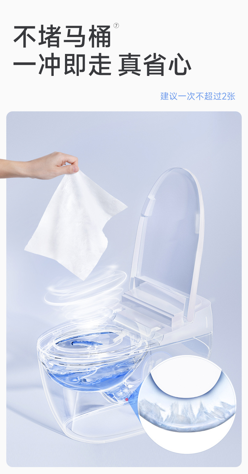 德佑湿厕纸 80抽6包湿巾男女通用可冲散厕湿巾家庭实惠装详情21