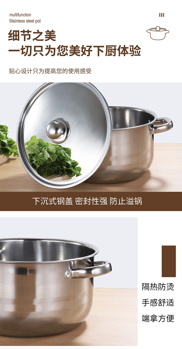 Thickened stainless steel color set pot 20-22-24-26 cm cross-border foreign trade supply from Mexico wholesale pic 8