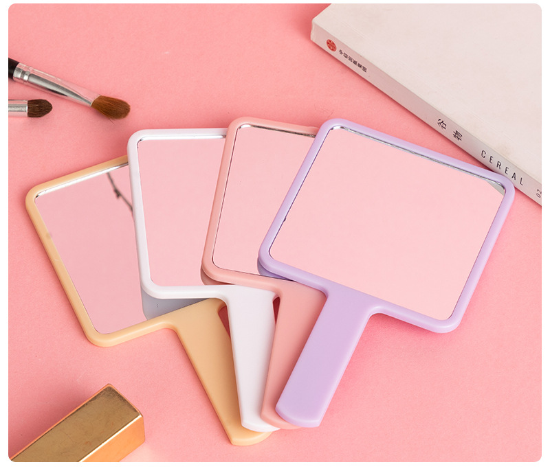 新款美妆福利礼品定制方形手持化妆镜随身便携女生桌面化妆小镜子详情15