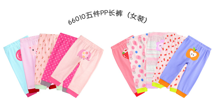 2024工厂外贸批发夏季新款可爱男童女童裤子婴幼儿卡通pp纯棉长裤详情3