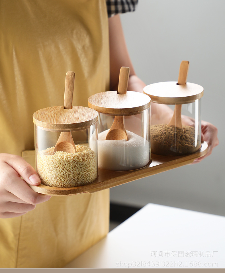 厨房调料罐加厚防潮调料盒家用玻璃密封调味罐盐罐厨房糖味精瓶罐详情9
