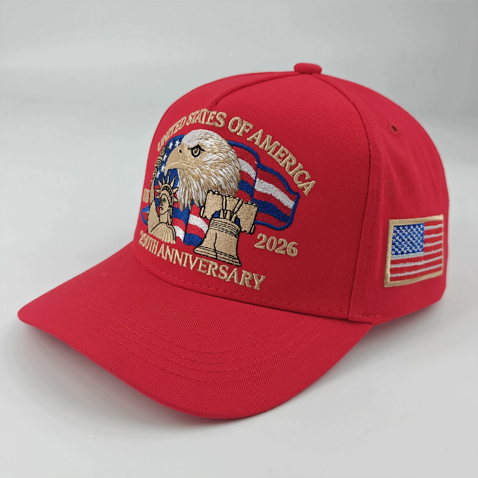 New in-stock American 250th anniversary commemorative baseball cap, three-dimensional embroidered commemorative cap, cross-border headband baseball cap pic 9