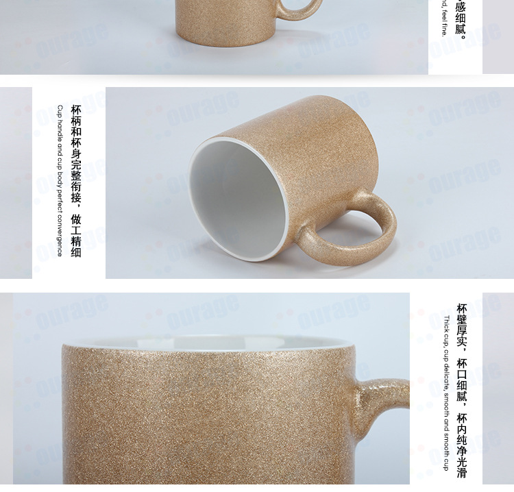 Glittering Cup four-color set: gold, purple, silver, Champagne mugs, home decoration gift cups pic 4