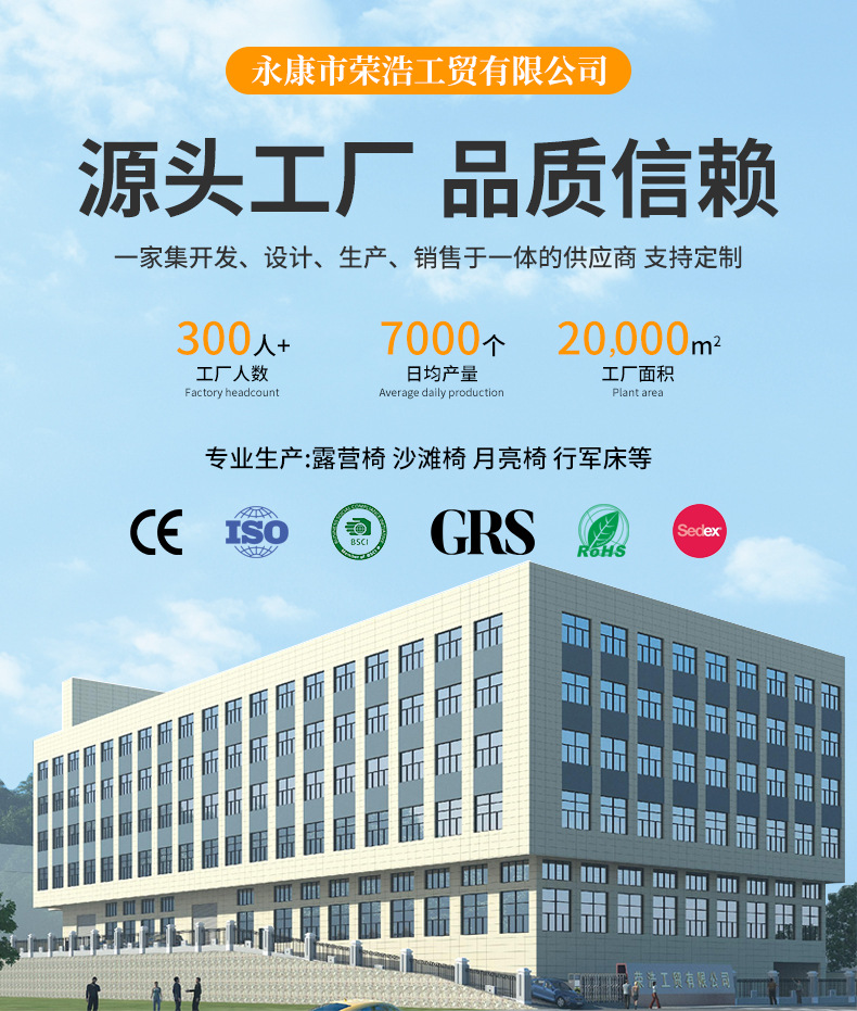 户外折叠椅露营双人折叠桌椅子便携阳台靠背休闲椅加厚牛津布懒人详情1