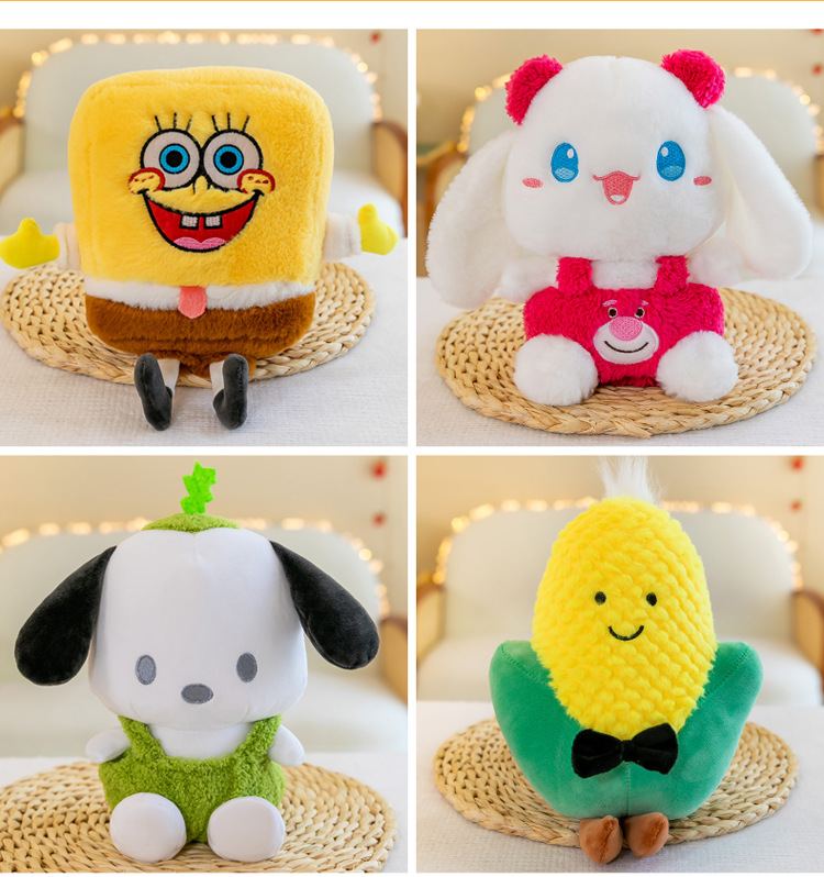 Cross-border plush toy wholesale, 25 cm claw machine dolls, birthday and wedding gift throwing, ring toss dolls, cartoon figurines pic 5