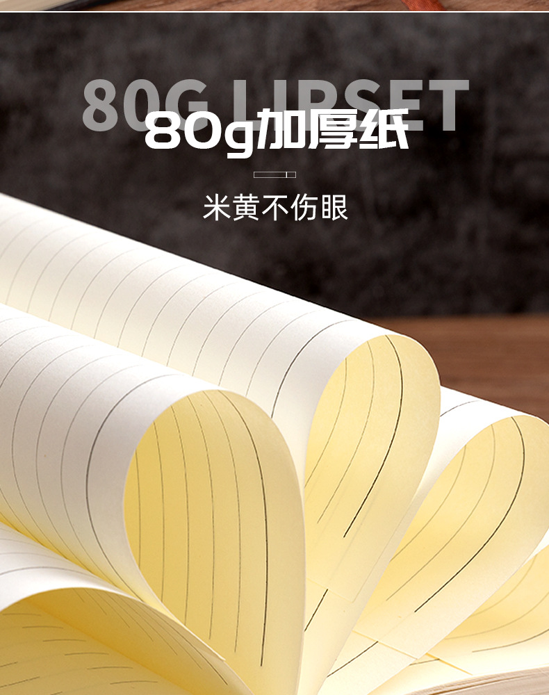 Thickened A5 notebook set custom logo business B5 meeting record book PU sheepskin notebook wholesale pic 23