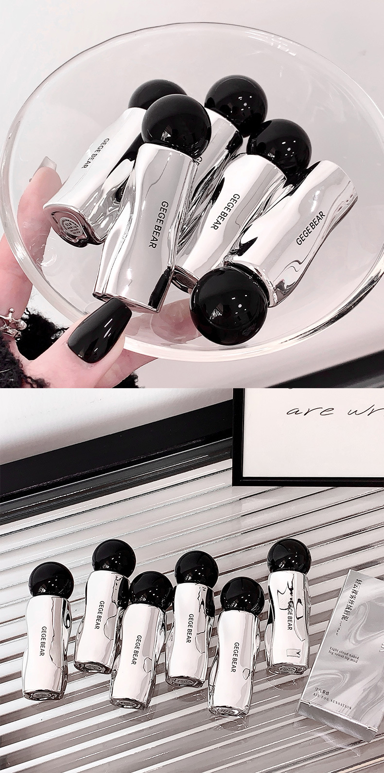 GEGE BEAR Light Cloud Nude Mist Velvet Lip Mud Color that does not dry out, pseudo-natural look, pure makeup for students, Affordable lipstick pic 14