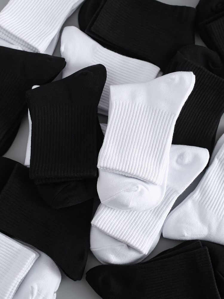 诸暨袜子纯色棉袜秋冬季抗菌吸汗防臭袜春夏运动短中长筒袜子男女详情7