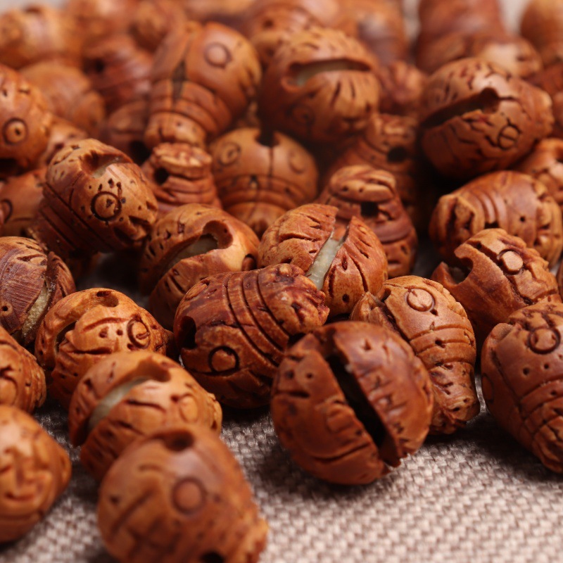 玲珑阁桃核 龙纹桃核 diy桃篮子 花边桃蓝摇篮桃篮儿童手链详情15