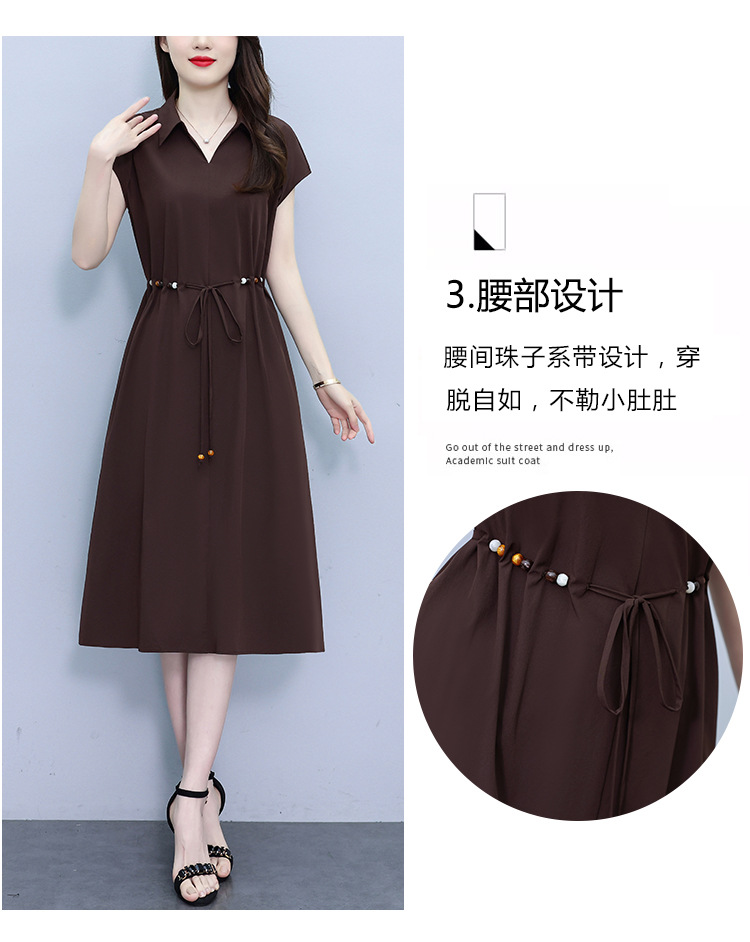 爆款高端欧版宽松法式连衣裙2025夏季新款气质收腰显瘦中长款裙子详情10