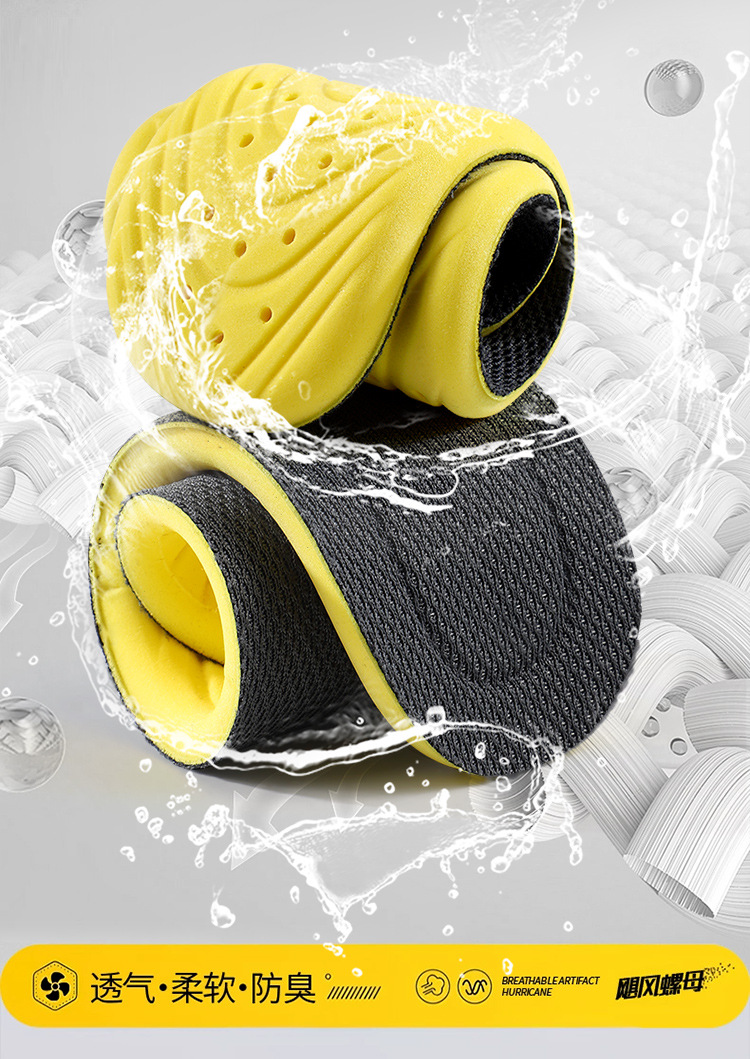 The insoles are 7A grade antibacterial, deodorizing, breathable, sweat-absorbing, highly elastic, shock-absorbing, and are thin for casual running, basketball and badminton pic 17