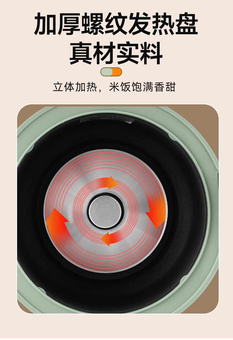 Mini rice cooker, small multi-functional rice cooker for 1-2 people, 1.6L-2-3 liters, dormitory student rice cooker pic 24