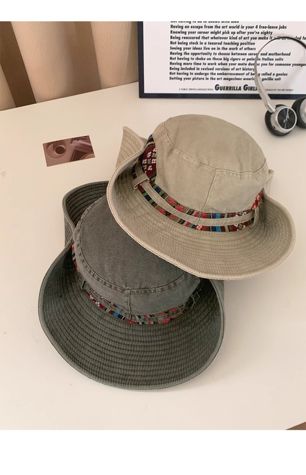 西部旅游牛仔帽女夏季户外大帽檐渔夫帽显脸小防晒帽遮阳登山帽子详情11