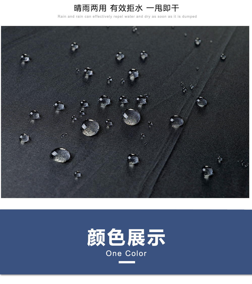 黑色长柄伞65cm25寸10骨碰击布伞面自动长伞现货外贸批发商务雨伞详情8