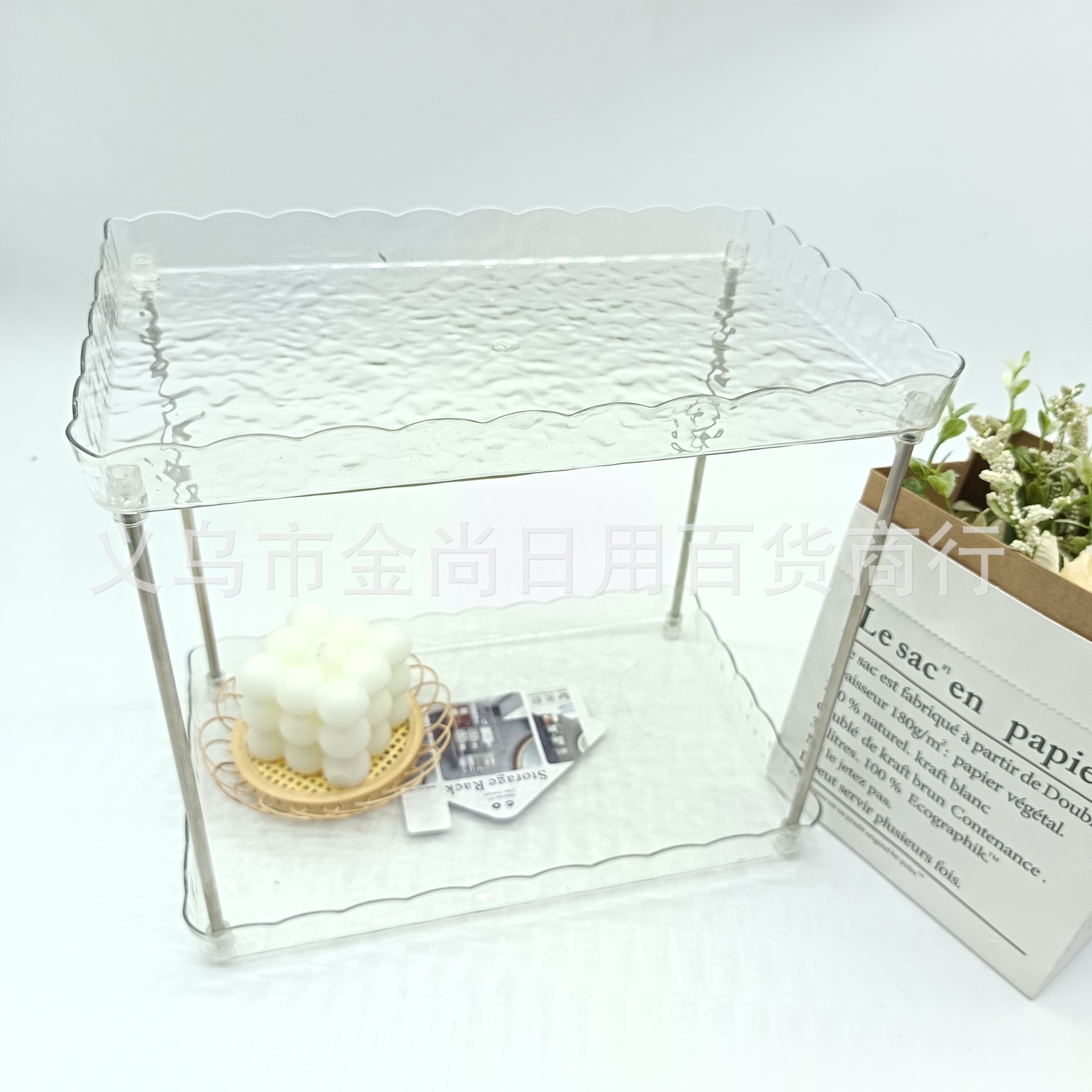 Ins-style desktop storage rack, bar counter, tea room, bathroom storage rack, multi-layer desk, cosmetics and sundries organization rack pic 5