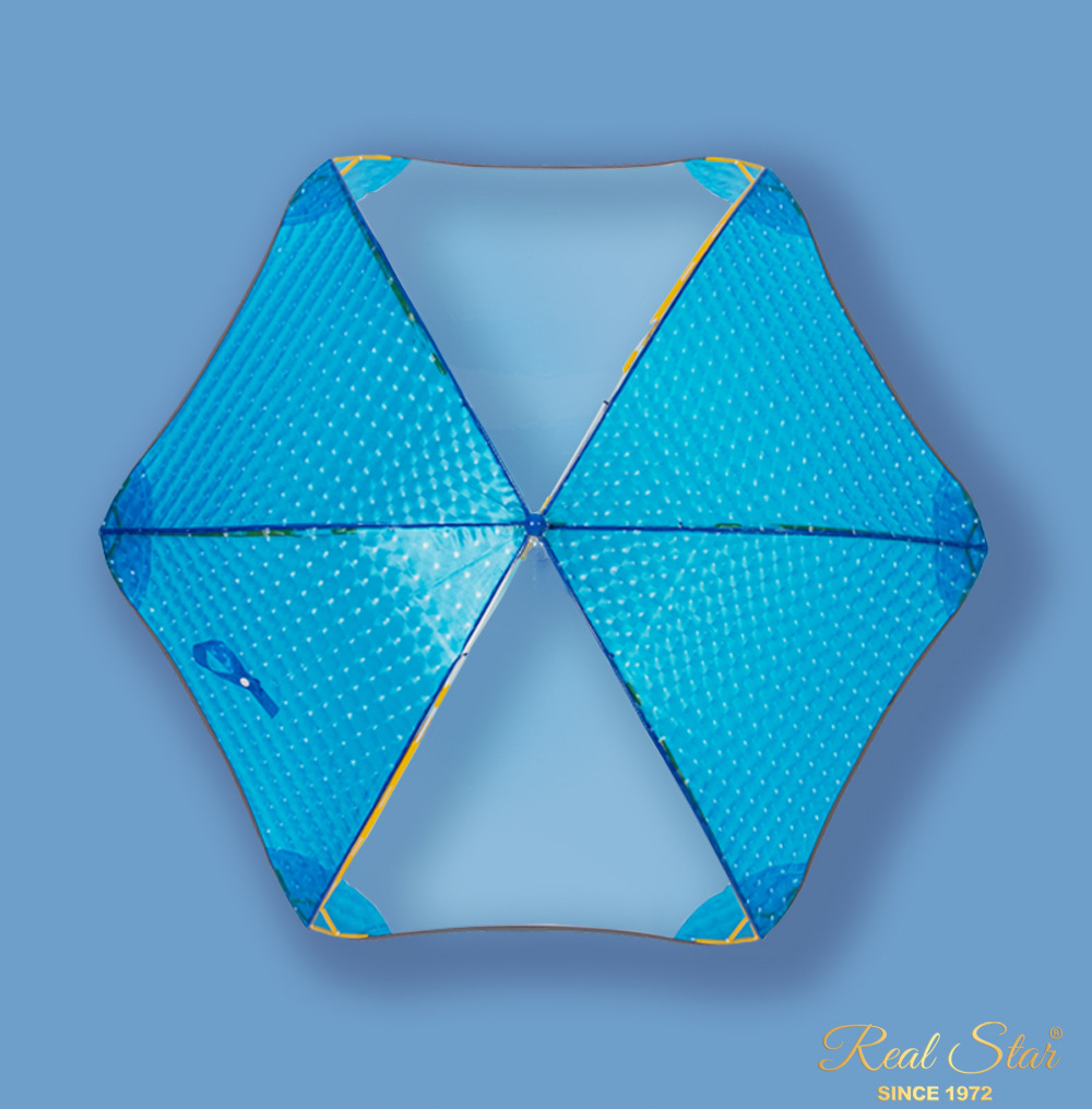 日韩儿童伞透明圆通带反光条雨伞手动推拉黄色伞架3D炫彩图案详情14