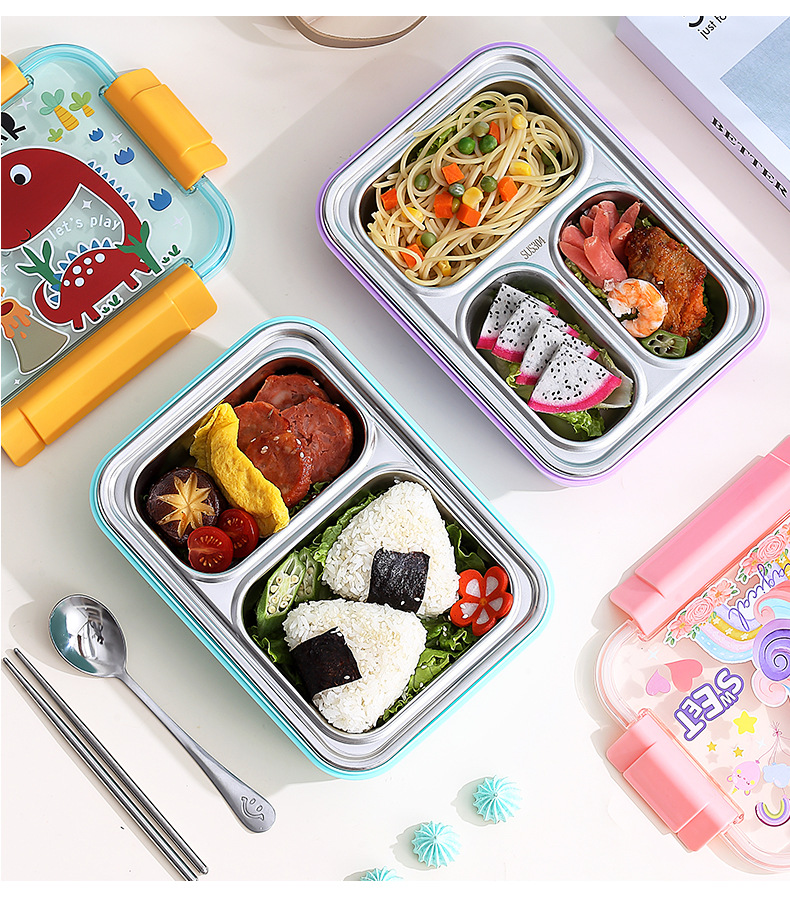 学生带饭饭盒不锈钢保温饭盒送饭专用分格上班族密封便当午餐盒详情15