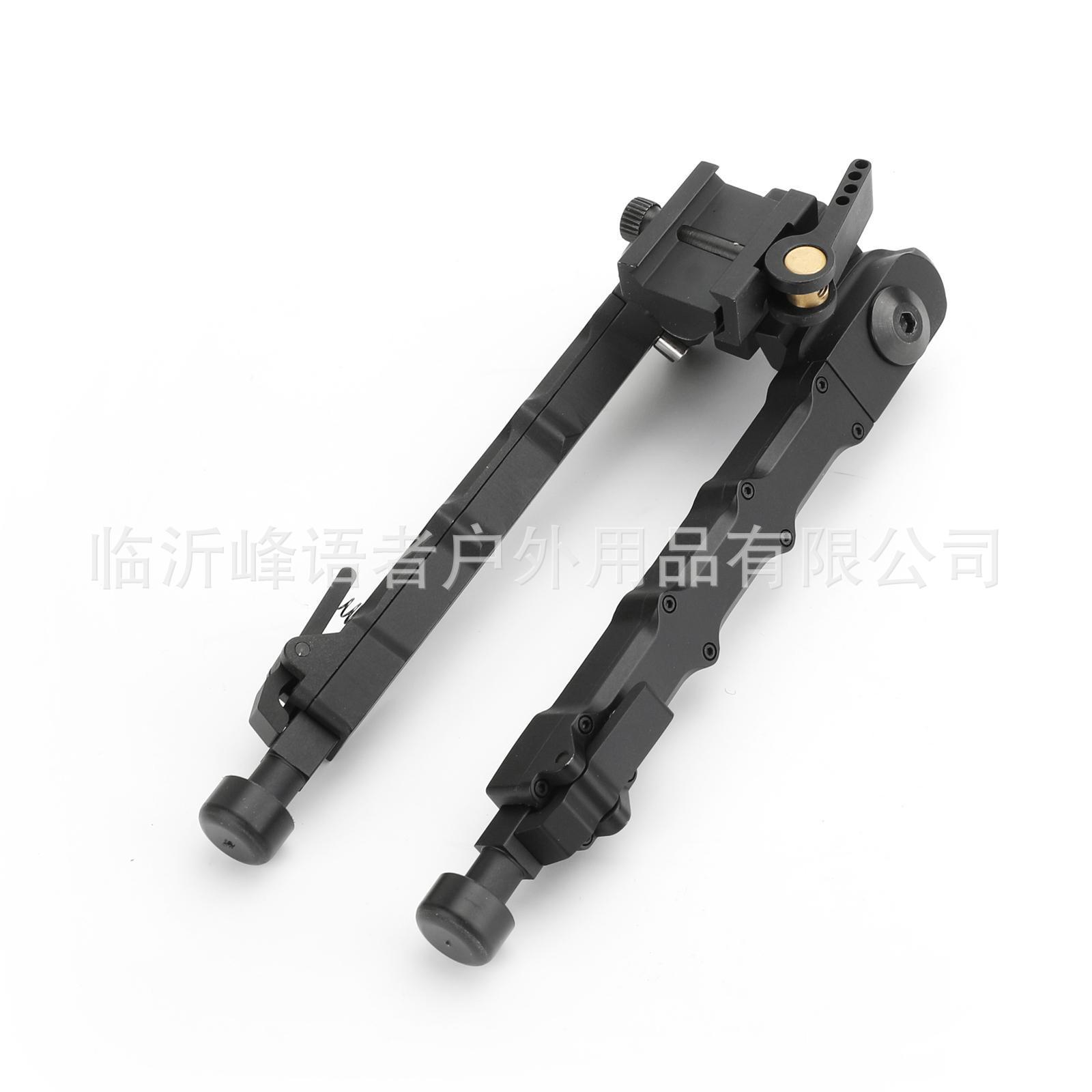 跨境黑色伸缩V9连体Bipod V9脚架黑色铝合金材质M-LOK V9竹节脚架详情1