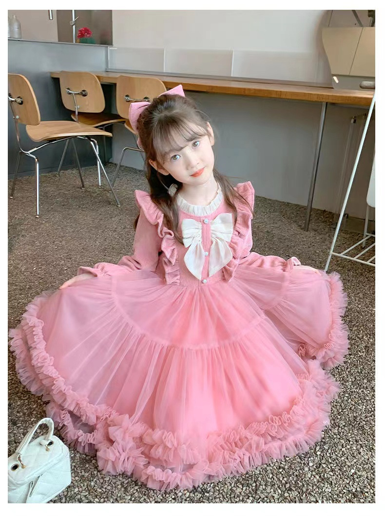 女童秋装连衣裙洋气秋冬小女孩2024新款裙子儿童装秋款公主裙秋季详情1