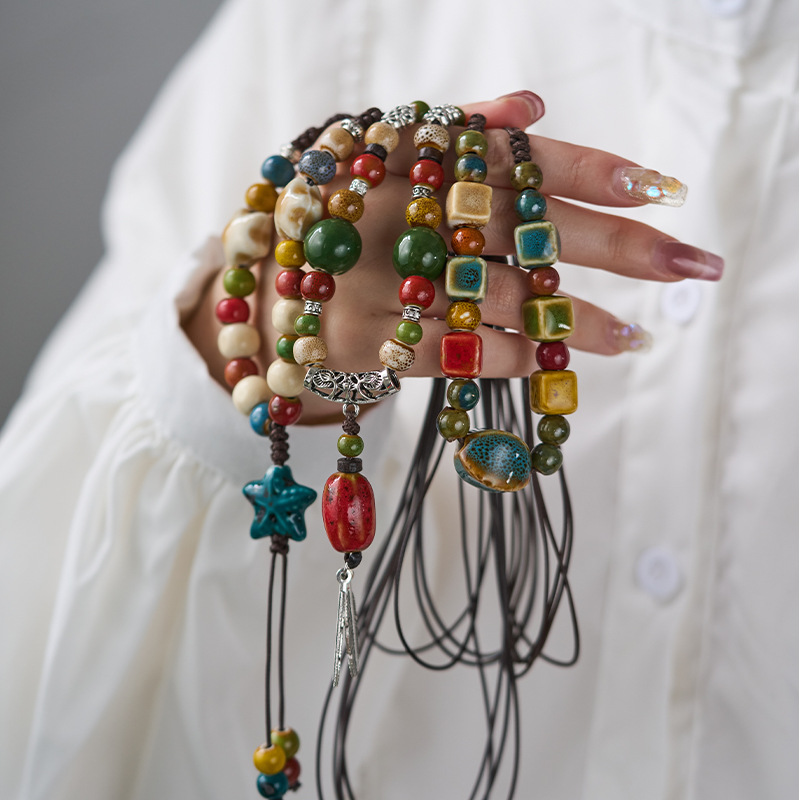 景德镇陶瓷项链饰品批发项链百搭高级感女生文艺新中式礼物首饰详情3