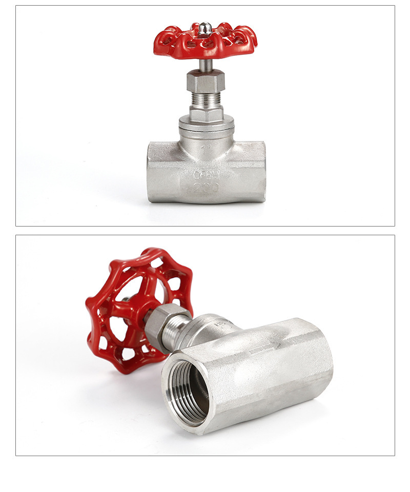 Stainless steel threaded stop valve, 4-point and 6-point internal thread stop valve, 304 stainless steel stop valve, J11W-16P type pic 9