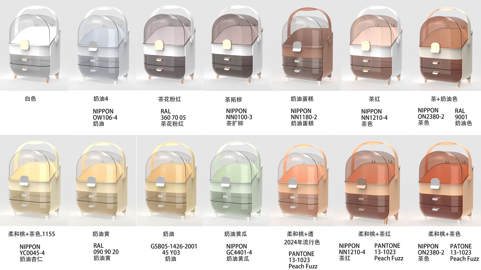 轻奢化妆品收纳盒高级感大容量防尘口红面膜护肤品收纳展示架手提详情19