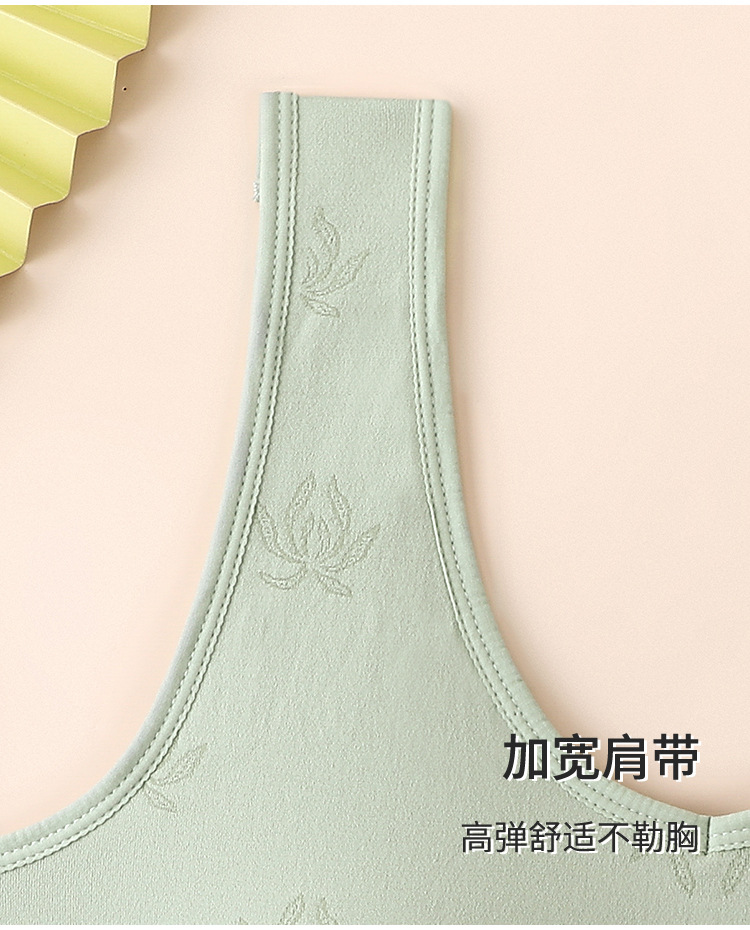 中老年妈妈红色内衣大码美背背心女聚拢无钢圈胸罩大胸显小无痕透详情19
