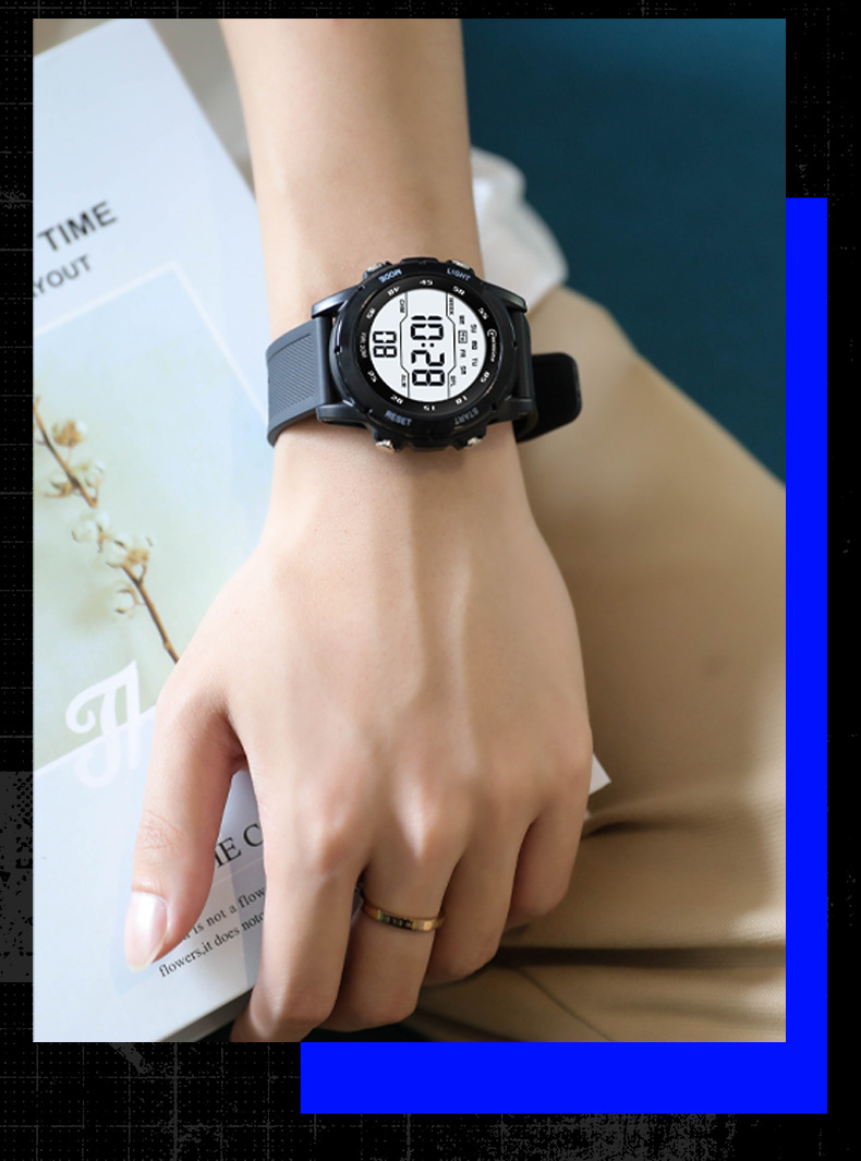 Mingrui genuine electronic watch, student waterproof new wristwatch, features, foreign trade luminous multi-functional sports watch consignment pic 14