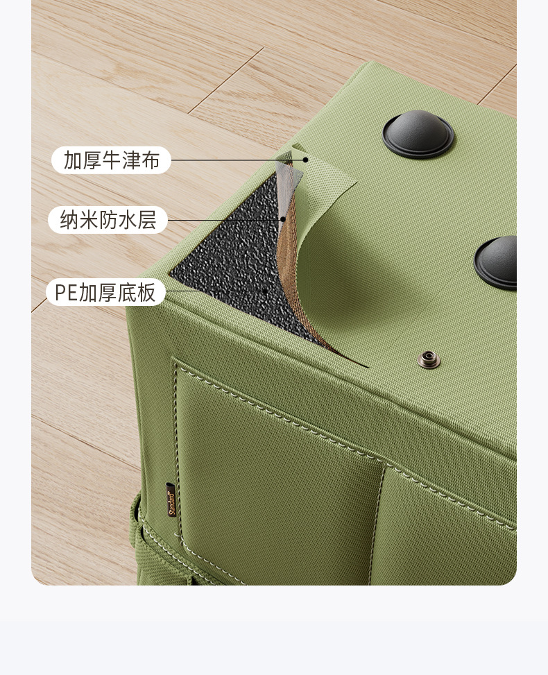 多功能折叠手提工具箱收纳包牛津布带侧兜便携收纳袋日用百货防尘整理箱详情11