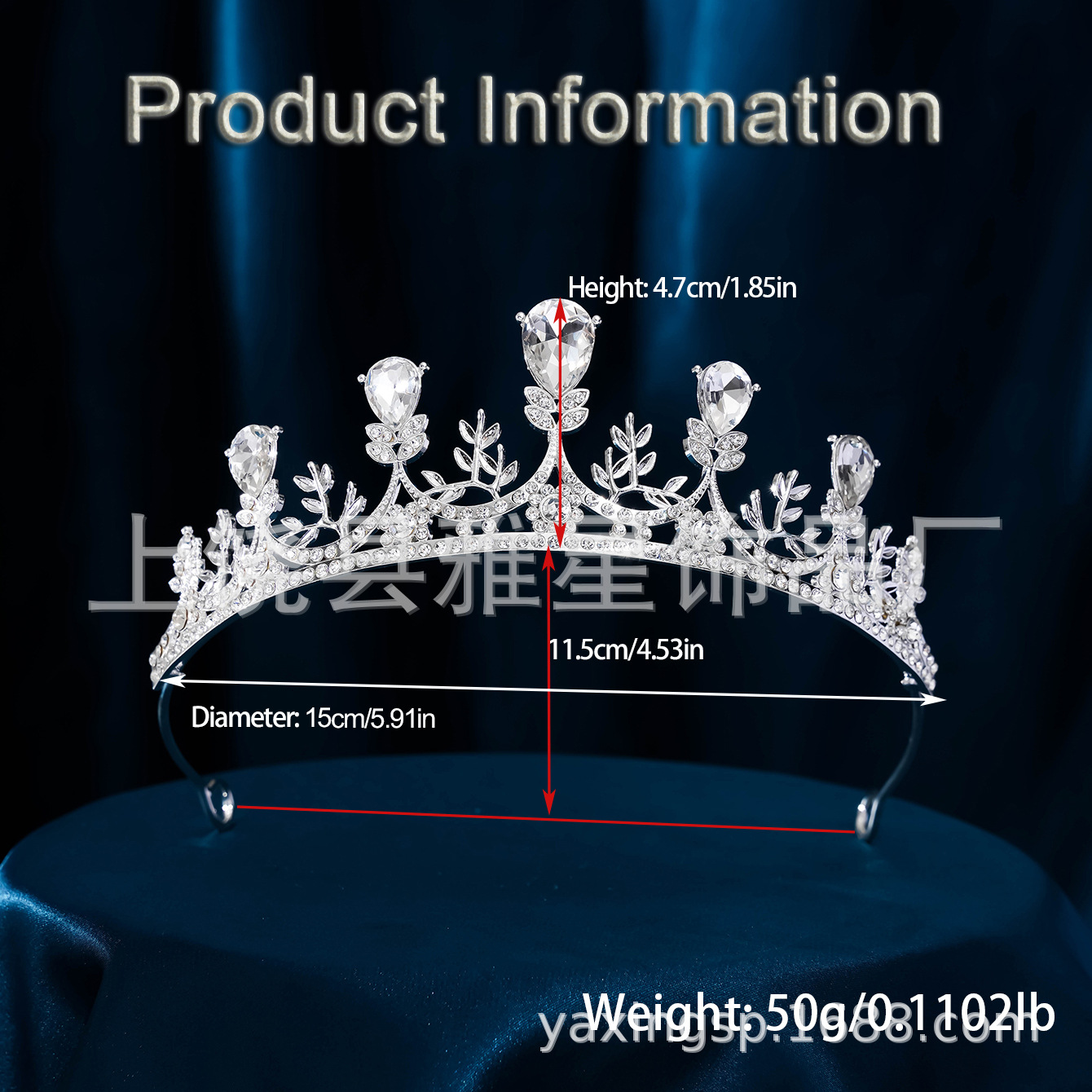 Alloy rhinestone crowns, gold and silver wedding headwear, Korean-style wedding accessories for brides, available for purchase on Amazon and AliExpress pic 3