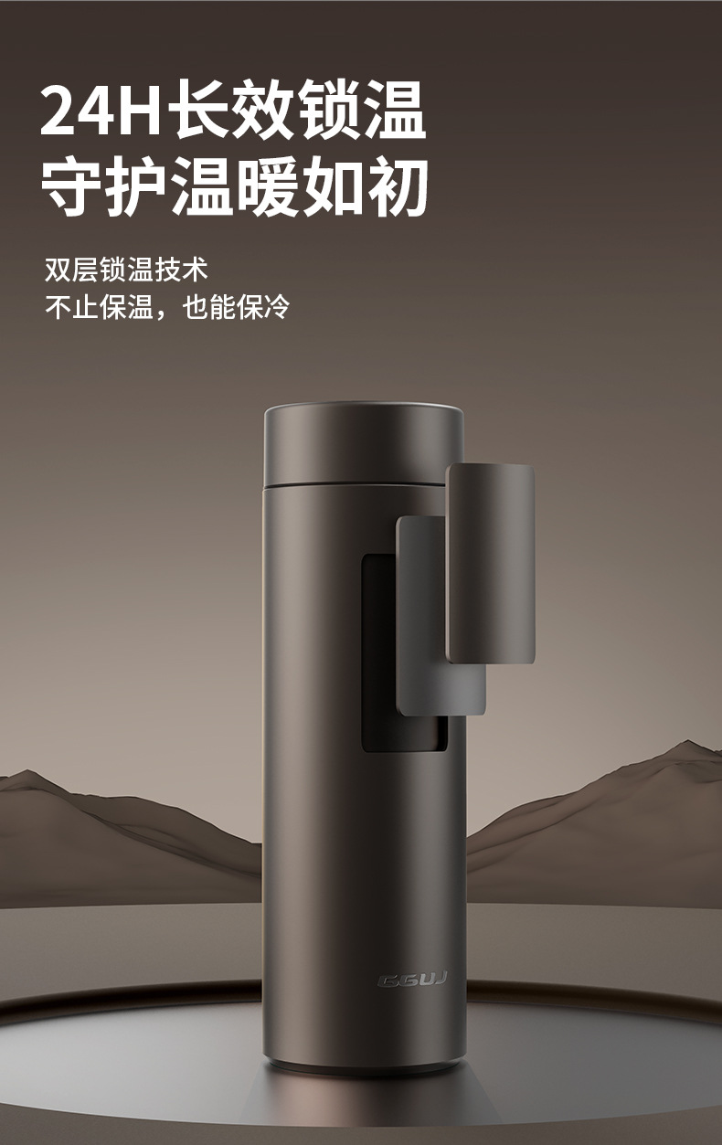 Titanium cups, high-end insulated water cups, business high-end insulated water cups, water cups with a light luxury and high-end feel, pure titanium insulated cups inside and out pic 11