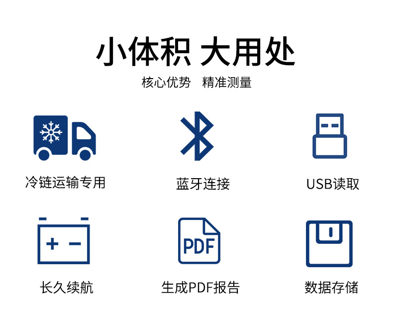 一次性温度记录仪蓝牙USB冷链运输生鲜药品食品果蔬温度记录仪详情2