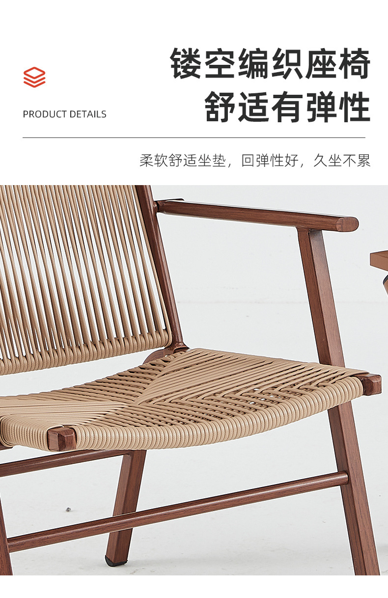 Wholesale courtyard and small garden ironwork rattan chairs, outdoor balcony leisure rattan chairs, three-piece sets, combination restaurant stall chairs, rattan chairs, garden tables pic 4